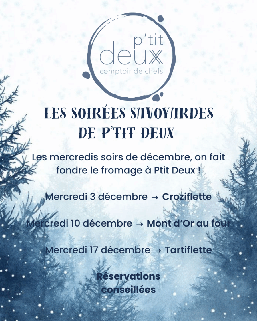 Les Mercredis Savoyards chez P’tit Deux