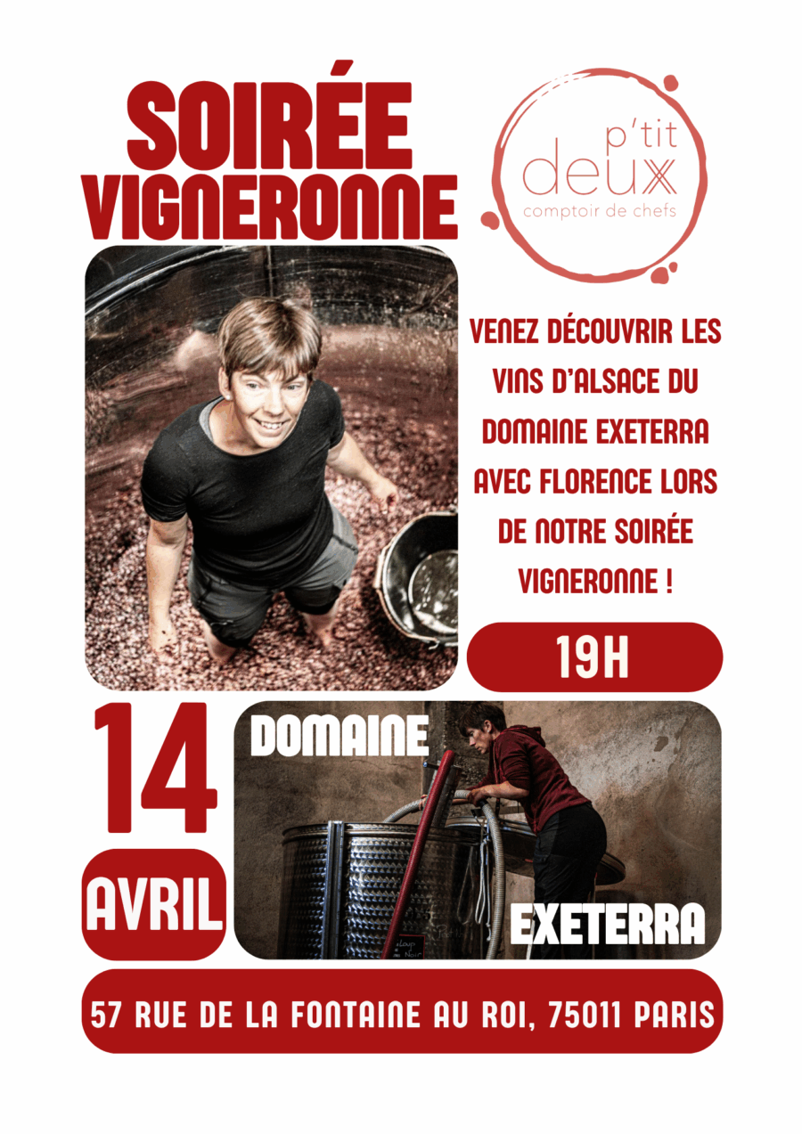 Soirée vigneronne chez P&rsquo;tit Deux – Domaine Exeterra