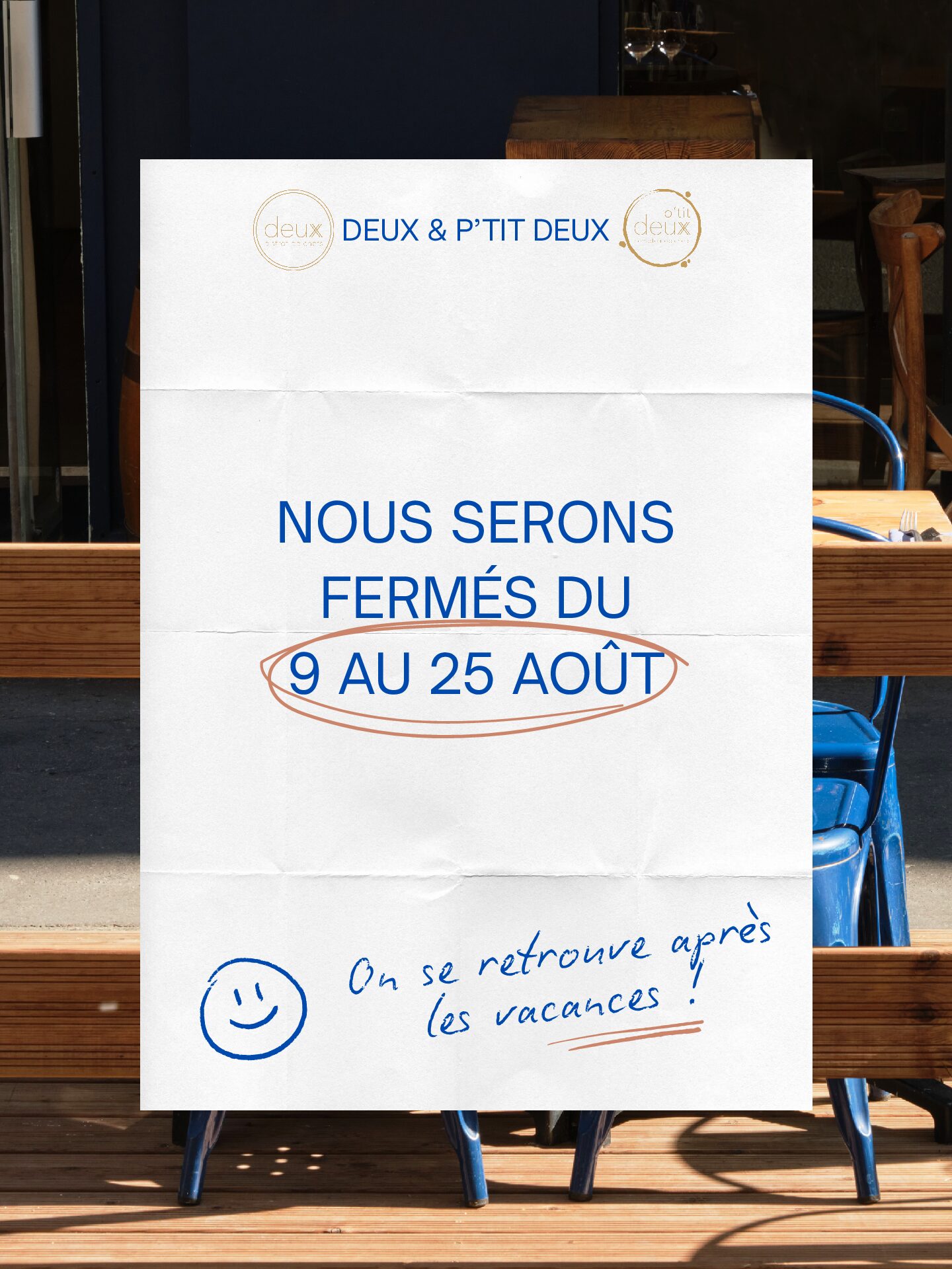 Deux & P’tit Deux prennent quelques jours de vacances !